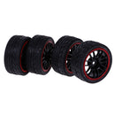 4 Pieces 64mm Rubber On Road Tyre Drift Tires Wheel Rim 12mm Hub for 1/10 HSP HPI RC Drifting Car Parts 9068-8002