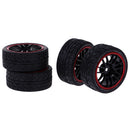 4 Pieces 64mm Rubber On Road Tyre Drift Tires Wheel Rim 12mm Hub for 1/10 HSP HPI RC Drifting Car Parts 9068-8002
