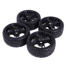 4 Pieces 64mm Rubber On Road Tyre Drift Tires Wheel Rim 12mm Hub for 1/10 HSP HPI RC Drifting Car Parts 9065-8003
