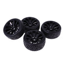 4 Pieces 64mm Rubber On Road Tyre Drift Tires Wheel Rim 12mm Hub for 1/10 HSP HPI RC Drifting Car Parts 601-8001