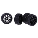 4 Pieces 64mm Rubber On Road Tyre Drift Tires Wheel Rim 12mm Hub for 1/10 HSP HPI RC Drifting Car Parts 601-8001