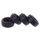 4 Pieces 64mm Rubber On Road Tyre Drift Tires Wheel Rim 12mm Hub for 1/10 HSP HPI RC Drifting Car Parts 9068-6081