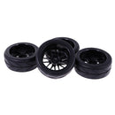 4 Pieces 64mm Rubber On Road Tyre Drift Tires Wheel Rim 12mm Hub for 1/10 HSP HPI RC Drifting Car Parts 9068-6081