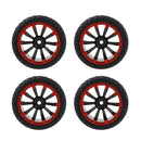 4 Pieces 64mm Rubber On Road Tyre Drift Tires Wheel Rim 12mm Hub for 1/10 HSP HPI RC Drifting Car Parts 601B-6017