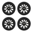 4 Pieces 64mm Rubber On Road Tyre Drift Tires Wheel Rim 12mm Hub for 1/10 HSP HPI RC Drifting Car Parts 601B-6017