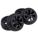 4 Pieces 64mm Rubber On Road Tyre Drift Tires Wheel Rim 12mm Hub for 1/10 HSP HPI RC Drifting Car Parts 702-6088