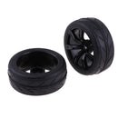 4 Pieces 64mm Rubber On Road Tyre Drift Tires Wheel Rim 12mm Hub for 1/10 HSP HPI RC Drifting Car Parts 702-6088