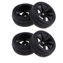4 Pieces 64mm Rubber On Road Tyre Drift Tires Wheel Rim 12mm Hub for 1/10 HSP HPI RC Drifting Car Parts 702-6088