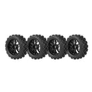 Pack of 4 Rubber Tyre Tyres Tires Wheel Rim Hex 12mm Fits for 1/10 RC Remote Controlled Racing Car 9047-6087