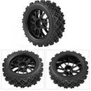Pack of 4 Rubber Tyre Tyres Tires Wheel Rim Hex 12mm Fits for 1/10 RC Remote Controlled Racing Car 9047-6087