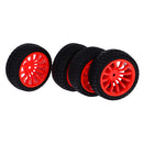 Pack of 4 Rubber Tyre Tyres Tires Wheel Rim Hex 12mm Fits for 1/10 RC Remote Controlled Racing Car 714-8005