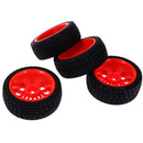 Pack of 4 Rubber Tyre Tyres Tires Wheel Rim Hex 12mm Fits for 1/10 RC Remote Controlled Racing Car 714-8005