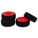 Pack of 4 Rubber Tyre Tyres Tires Wheel Rim Hex 12mm Fits for 1/10 RC Remote Controlled Racing Car 714-8005