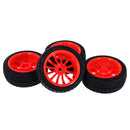 Pack of 4 Rubber Tyre Tyres Tires Wheel Rim Hex 12mm Fits for 1/10 RC Remote Controlled Racing Car 714-8005