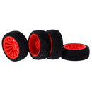 Pack of 4 Rubber Tyre Tyres Tires Wheel Rim Hex 12mm Fits for 1/10 RC Remote Controlled Racing Car 714-8005