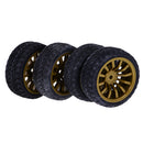 Pack of 4 Rubber Tyre Tyres Tires Wheel Rim Hex 12mm Fits for 1/10 RC Remote Controlled Racing Car 715-8006