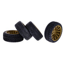Pack of 4 Rubber Tyre Tyres Tires Wheel Rim Hex 12mm Fits for 1/10 RC Remote Controlled Racing Car 715-8006