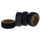 Pack of 4 Rubber Tyre Tyres Tires Wheel Rim Hex 12mm Fits for 1/10 RC Remote Controlled Racing Car 715-8006