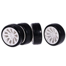 Pack of 4 Rubber Tyre Tyres Tires Wheel Rim Hex 12mm Fits for 1/10 RC Remote Controlled Racing Car 602-6018