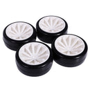 Pack of 4 Rubber Tyre Tyres Tires Wheel Rim Hex 12mm Fits for 1/10 RC Remote Controlled Racing Car 602-6018