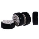 Pack of 4 Rubber Tyre Tyres Tires Wheel Rim Hex 12mm Fits for 1/10 RC Remote Controlled Racing Car 602-6018