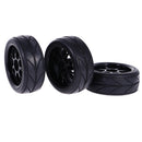 4 Pieces 64mm Rubber On Road Tyre Drift Tires Wheel Rim 12mm Hub for 1/10 HSP HPI RC Drifting Car Parts 907B-6081