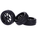 4 Pieces 64mm Rubber On Road Tyre Drift Tires Wheel Rim 12mm Hub for 1/10 HSP HPI RC Drifting Car Parts 907B-6081