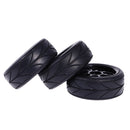 4 Pieces 64mm Rubber On Road Tyre Drift Tires Wheel Rim 12mm Hub for 1/10 HSP HPI RC Drifting Car Parts 907B-6081