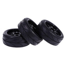 4 Pieces 64mm Rubber On Road Tyre Drift Tires Wheel Rim 12mm Hub for 1/10 HSP HPI RC Drifting Car Parts 907B-6081