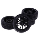 Pack of 4 Rubber Tyre Tyres Tires Wheel Rim Hex 12mm Fits for 1/10 RC Remote Controlled Racing Car 6031-8007