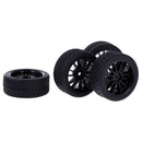 Pack of 4 Rubber Tyre Tyres Tires Wheel Rim Hex 12mm Fits for 1/10 RC Remote Controlled Racing Car 6031-8007