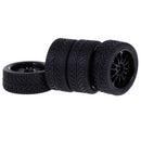 Pack of 4 Rubber Tyre Tyres Tires Wheel Rim Hex 12mm Fits for 1/10 RC Remote Controlled Racing Car 6031-8007