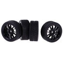 Pack of 4 Rubber Tyre Tyres Tires Wheel Rim Hex 12mm Fits for 1/10 RC Remote Controlled Racing Car 6031-8007