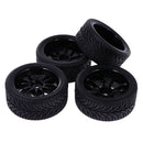 Pack of 4 Rubber Tyre Tyres Tires Wheel Rim Hex 12mm Fits for 1/10 RC Remote Controlled Racing Car 6031-8007