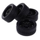 Pack of 4 Rubber Tyre Tyres Tires Wheel Rim Hex 12mm Fits for 1/10 RC Remote Controlled Racing Car 6031-8007