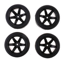 Pack of 4 Rubber Tyre Tyres Tires Wheel Rim Hex 12mm Fits for 1/10 RC Remote Controlled Racing Car 705-6081