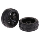 Pack of 4 Rubber Tyre Tyres Tires Wheel Rim Hex 12mm Fits for 1/10 RC Remote Controlled Racing Car 703-6085