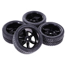 4 Pieces 64mm Rubber On Road Tyre Drift Tires Wheel Rim 12mm Hub for 1/10 HSP HPI RC Drifting Car Parts 9042-6089