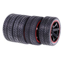 4 Pieces 64mm Rubber On Road Tyre Drift Tires Wheel Rim 12mm Hub for 1/10 HSP HPI RC Drifting Car Parts 9042-6089