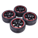 4 Pieces 64mm Rubber On Road Tyre Drift Tires Wheel Rim 12mm Hub for 1/10 HSP HPI RC Drifting Car Parts 9042-6089