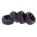 4 Pieces 64mm Rubber On Road Tyre Drift Tires Wheel Rim 12mm Hub for 1/10 HSP HPI RC Drifting Car Parts 9042-6089