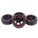4 Pieces 64mm Rubber On Road Tyre Drift Tires Wheel Rim 12mm Hub for 1/10 HSP HPI RC Drifting Car Parts 9042-6089