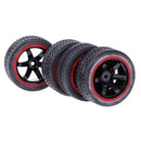 4 Pieces 64mm Rubber On Road Tyre Drift Tires Wheel Rim 12mm Hub for 1/10 HSP HPI RC Drifting Car Parts 9042-6089
