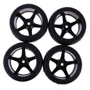 Pack of 4 Rubber Tyre Tyres Tires Wheel Rim Hex 12mm Fits for 1/10 RC Remote Controlled Racing Car 9077-6086