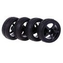 Pack of 4 Rubber Tyre Tyres Tires Wheel Rim Hex 12mm Fits for 1/10 RC Remote Controlled Racing Car 9077-6086