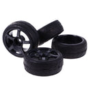 Pack of 4 Rubber Tyre Tyres Tires Wheel Rim Hex 12mm Fits for 1/10 RC Remote Controlled Racing Car 9077-6086