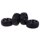 Pack of 4 Rubber Tyre Tyres Tires Wheel Rim Hex 12mm Fits for 1/10 RC Remote Controlled Racing Car 9077-6086