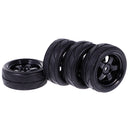 Pack of 4 Rubber Tyre Tyres Tires Wheel Rim Hex 12mm Fits for 1/10 RC Remote Controlled Racing Car 6030-6081