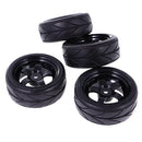 Pack of 4 Rubber Tyre Tyres Tires Wheel Rim Hex 12mm Fits for 1/10 RC Remote Controlled Racing Car 6030-6081
