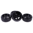 Pack of 4 Rubber Tyre Tyres Tires Wheel Rim Hex 12mm Fits for 1/10 RC Remote Controlled Racing Car 6030-6081